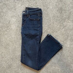 Ann Taylor Dark Blue Straight Leg Jeans 24 petite